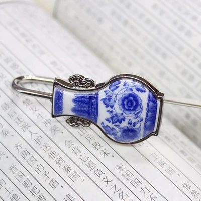 Уникальный маленький подарок в китайском стиле сине белая фарфоровая ваза