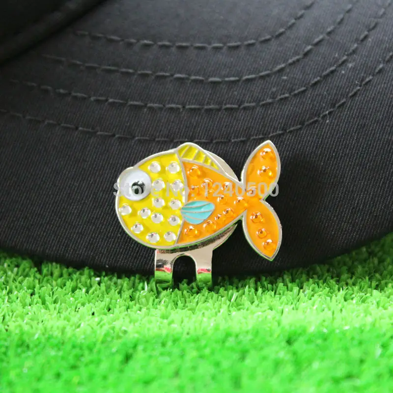 Новые Симпатичные Рыба тонкого металлического сплава гольф маркер Вт Гольф