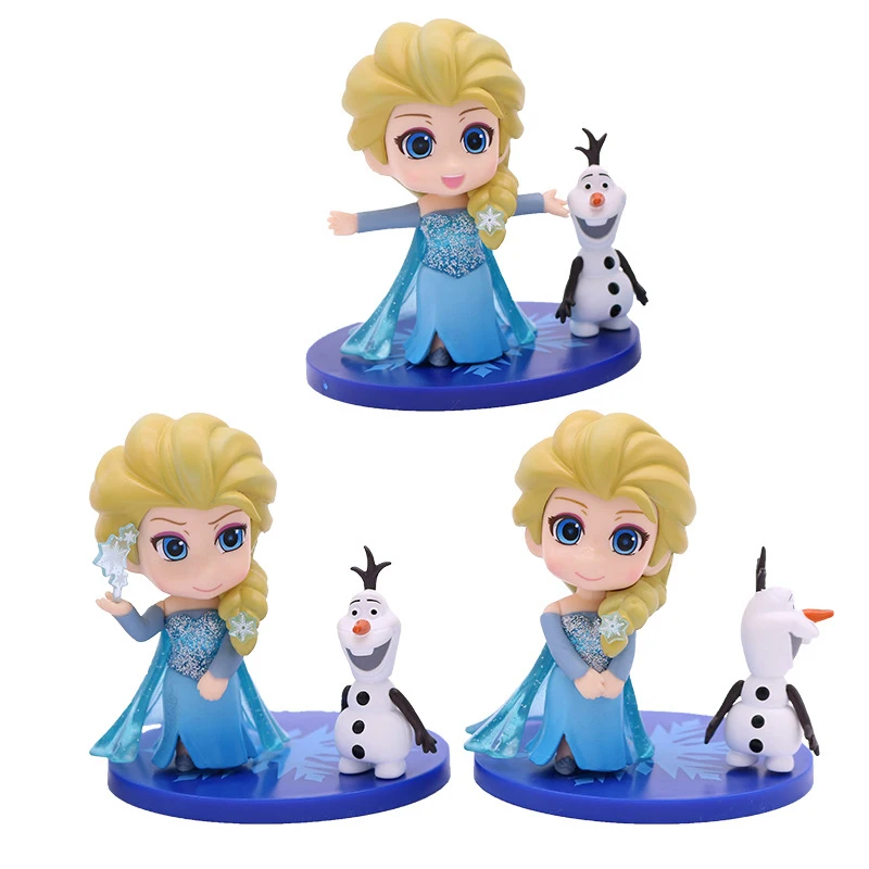 Кукла Дисней Холодное сердце Q Posket игрушки 3 шт./компл. экшн-фигурки Эльзы