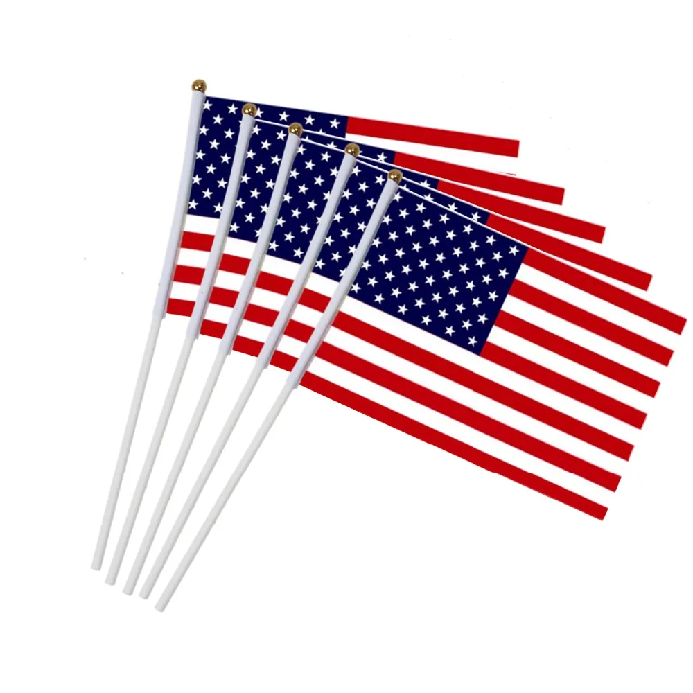 5 шт. миниатюрный Флаг США 14 х21 см|hand waving flags|national flaghand flags |