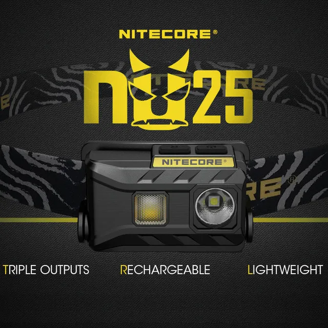 NITECORE NU25 USB перезаряжаемая Фара 3 * CREE XP-G2 S3 max 360 люмен белый красный налобный фонарь