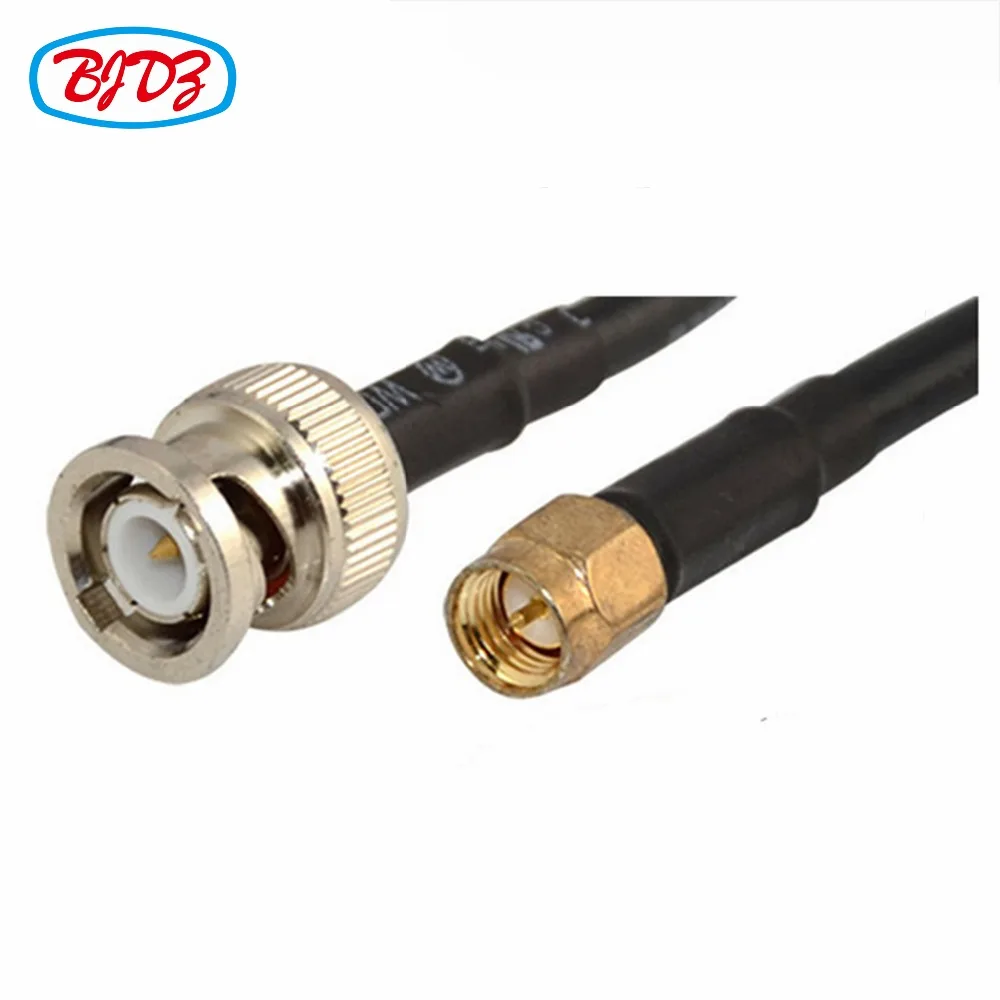 

Free Shipping 10Pcs 3ft 1m BNC male to SMA Male connector with RG58 Pigtail Cable