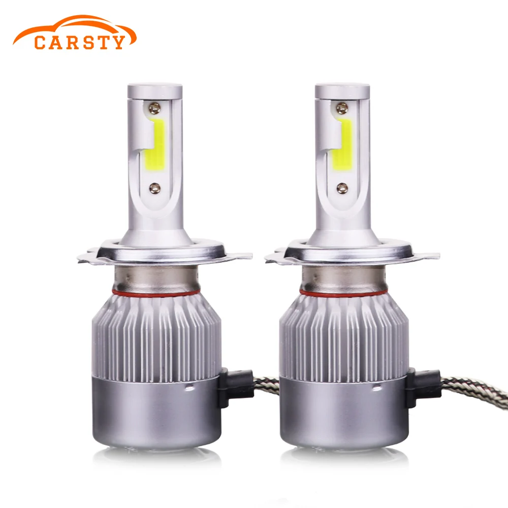 Carsty C6 H1 H4 H7 HB4 9006 HB3 9005 H8 H11 автомобильный блок светодиодов фары лампы (Подол короче