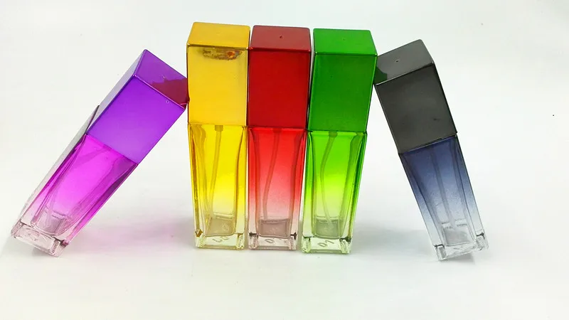 15 мл квадратный Цвет Стекло флакон духов многоразового Пустой Распылителем