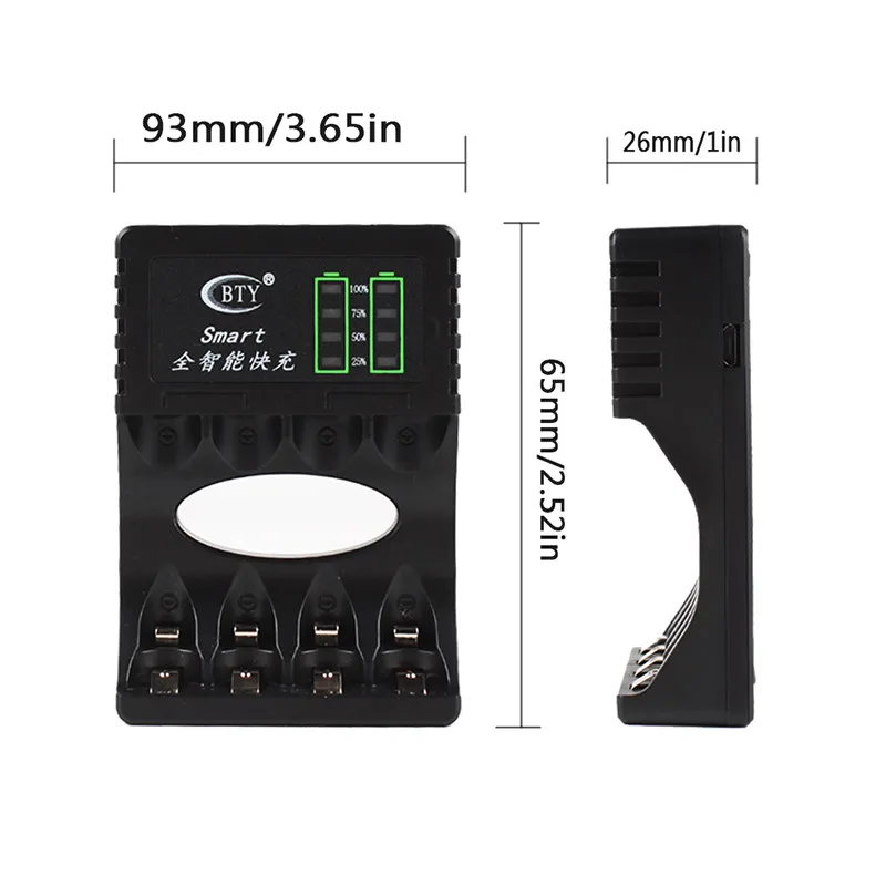 BTY 704 A3 4 слота светодиодный Батарея Зарядное устройство Smart Перезаряжаемые 2 Цвета