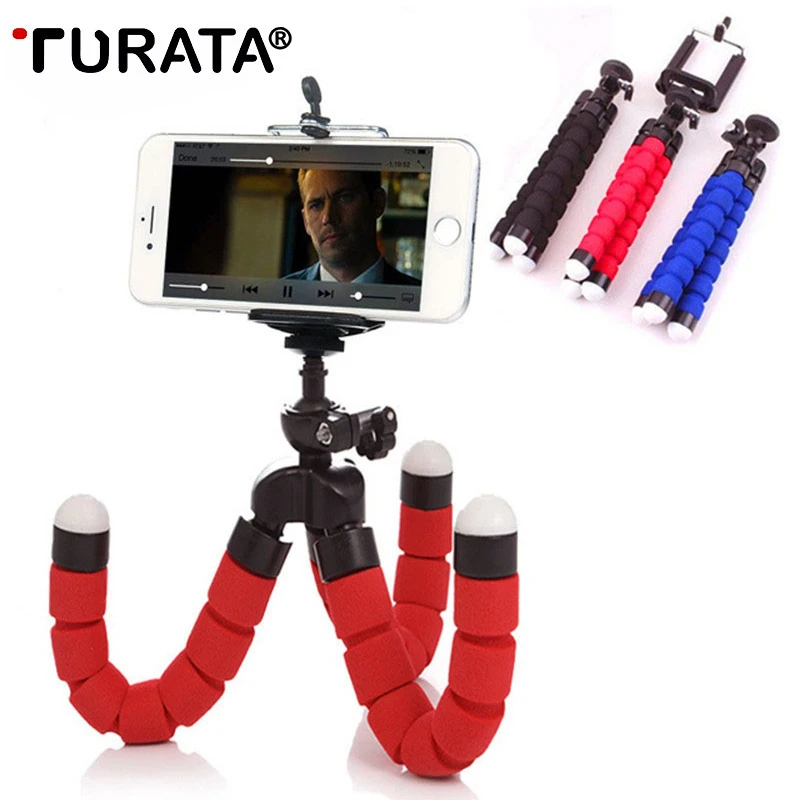 TURATA Spong нога осьминога держатель телефона Регулируемый Гибкий штатив Кронштейн