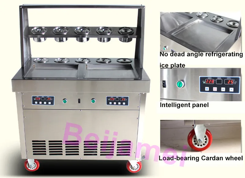 

Нержавеющая сталь коммерческое использование тайская сковорода мороженое рулон йогурта автоматическая машина для жареного льда