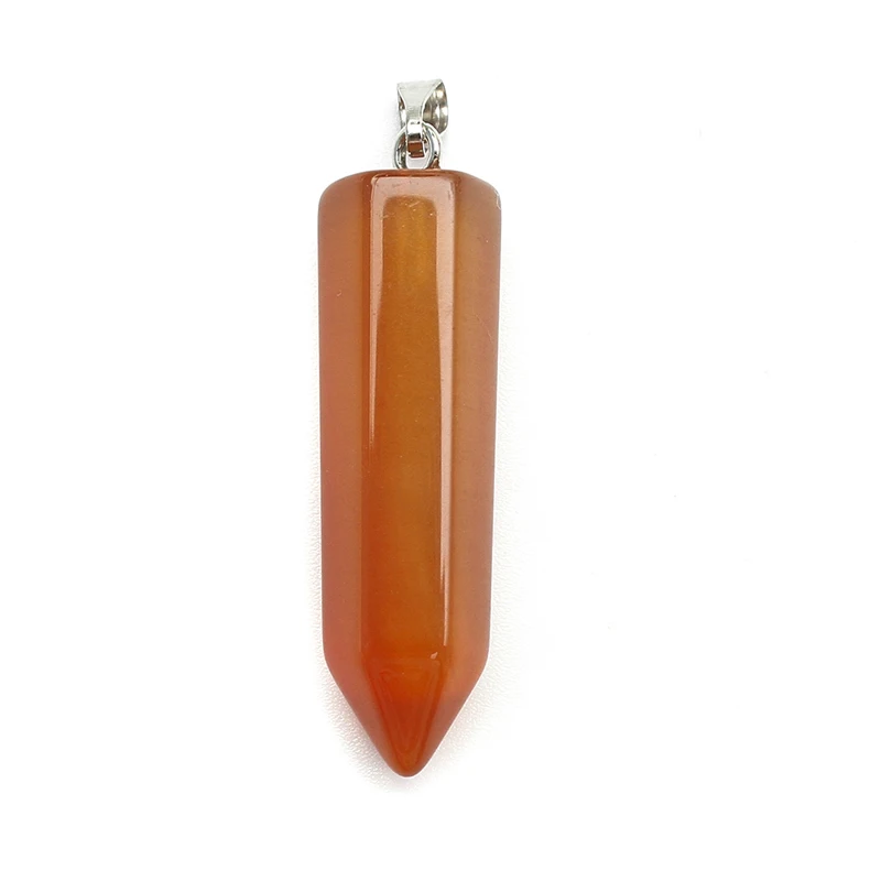 red agate Натуральный розовый кварц Подвески с камнями DIY ювелирные изделия для ожерелья маятник Малахит розовый кварц кулон s ювелирные изделия - Окраска металла: red agate