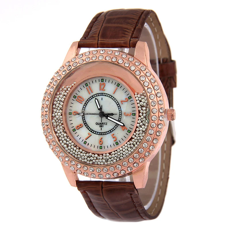 Хрустальные стразы Брендовые Часы из искусственной кожи ЖЕНСКИЕ НАРЯДНЫЕ часы