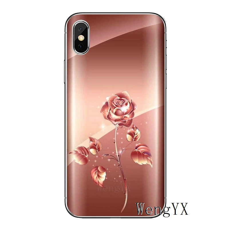 Розовый золотой цветок розы класса люкс для huawei Коврики 20 10 9 8 lite рro Y9 Y7 Y6 prime Y5 II GR5 мягкий чехол для мобильного телефона чехол - Цвет: rose-flower-A-11