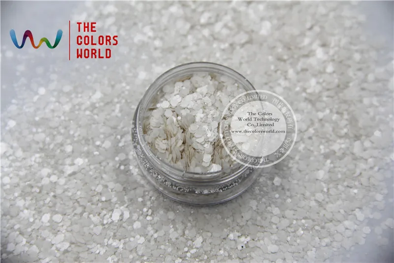 HH2104-242 White Colors Hexagon Shape Glitter Sequins for nail art DIY decoration and Halloween's decorations | Красота и