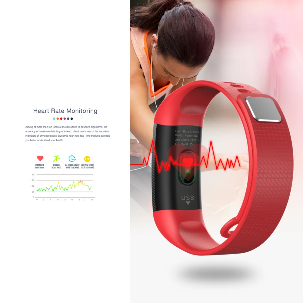 Uhoofit S9 Smart Wristband Color Screen Band Heart Rate Monitor Fitness Bracelet Blood Pressure Oxygen for iOS Android | Электроника