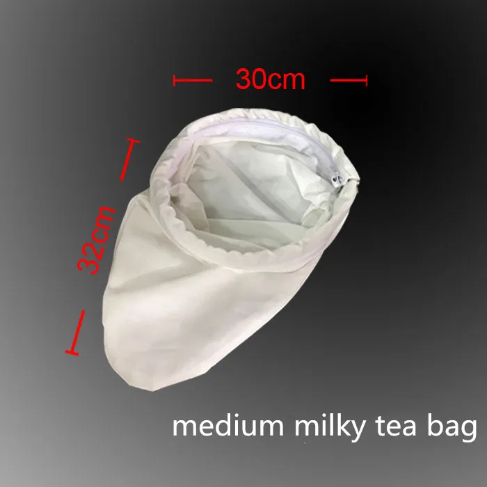 medium milky tea bag Фильтр для молочного чая, хлопковый тканевый мешок, стальное кольцо для заваривания чая, свободный сетчатый фильтр для чая, дуршлаг, шелковые чулки, молочный чай, Дырокол - Цвет: medium milky tea bag