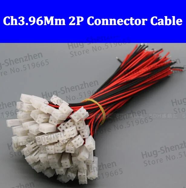 

Free shipping 300pcs Ch3.96 Mm Pitch 2P Crimp Terminal Connector Cable 150MM CH 3.96MM