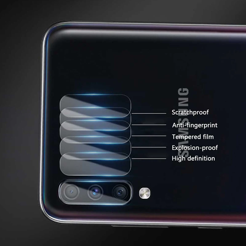 2 шт. закаленное стекло для камеры Samsung Galaxy A70 с защитой от царапин объектива