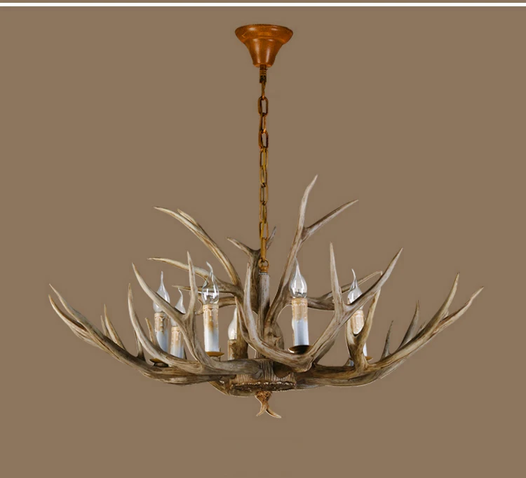 Lampadario винтажная люстра с рогами, освещение для домашнего декора, светодиодные люстры из полимера, Потолочный подвесной светильник, промышленный блеск