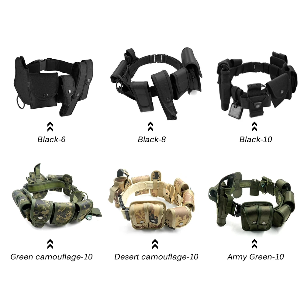 Lixada Holster Gear Outdoor Tactical Belt Law Enforcement Modular Equipment Security Military Duty Utility Belt Pouches Ammo Bag