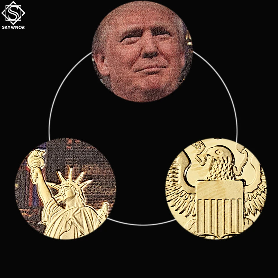 Президент США Дональд Трамп золото/серебро Trump Tower толстовки с надписью Make America Great