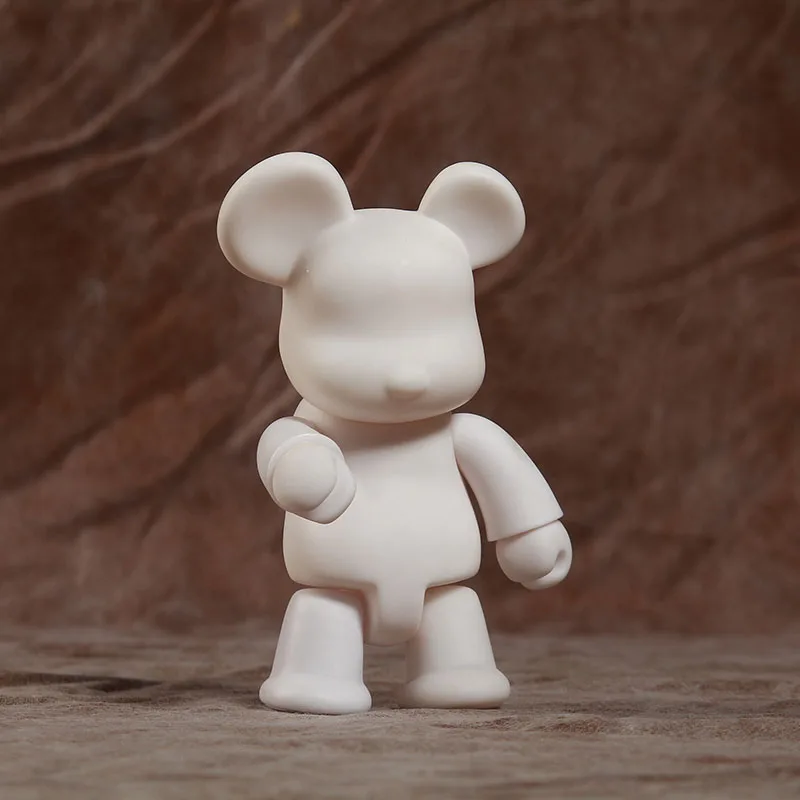 1 шт. экшн фигурка Qee Bear Q2 POPOBE/MOMO самодельная раскраска белый цвет с