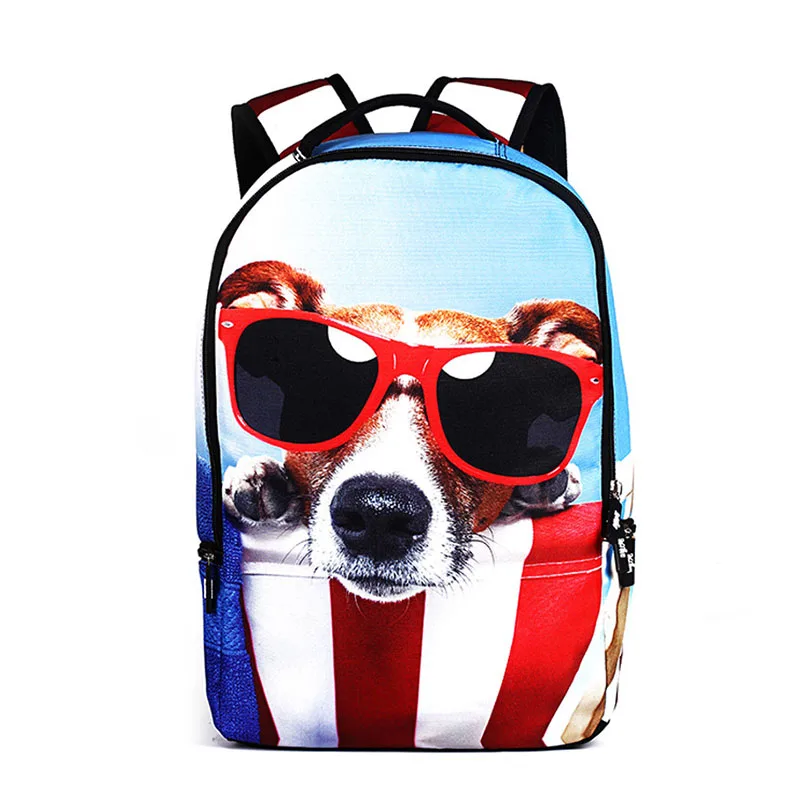casual dog Женские рюкзаки из полиэстера со звездами, Галактикой, кошкой, повседневные мужские сумки на молнии с принтом, сумки на плечо, высокое качество, лоскутный студенческий Рюкзак Mochila - Цвет: casual dog