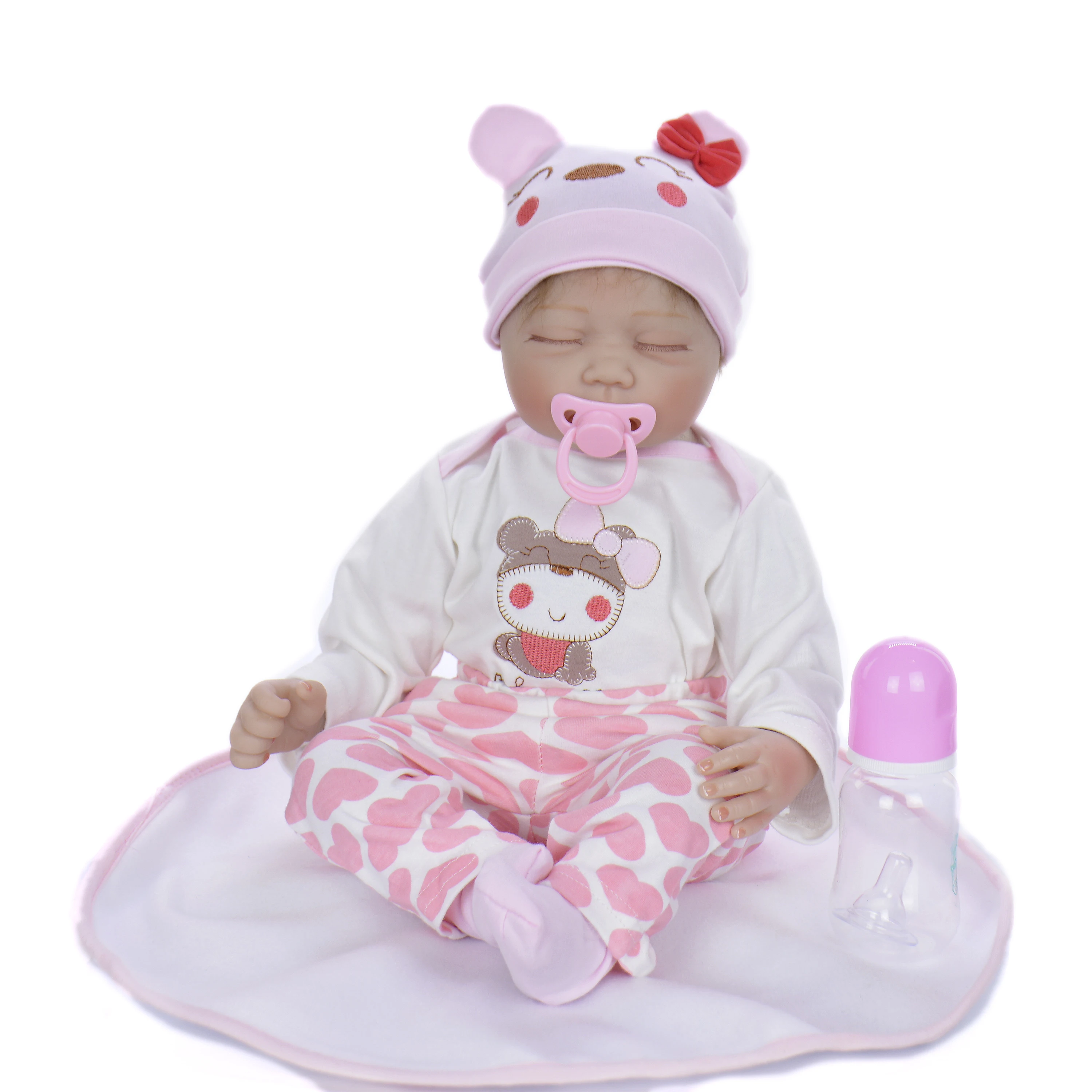 KEIUMI 55 см мягкие силиконовые соски для сна Reborn Baby Doll реалистичные Menina Boneca 22 дюйма