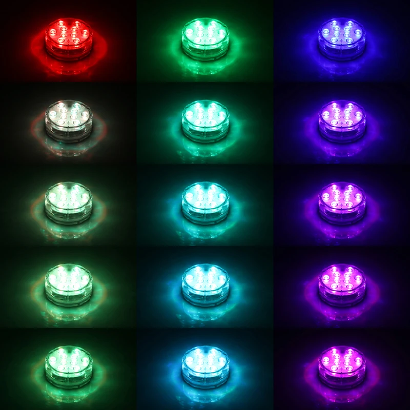 Цветная подводсветильник лампа для ваз с пультом дистанционного управления IP68 RGB