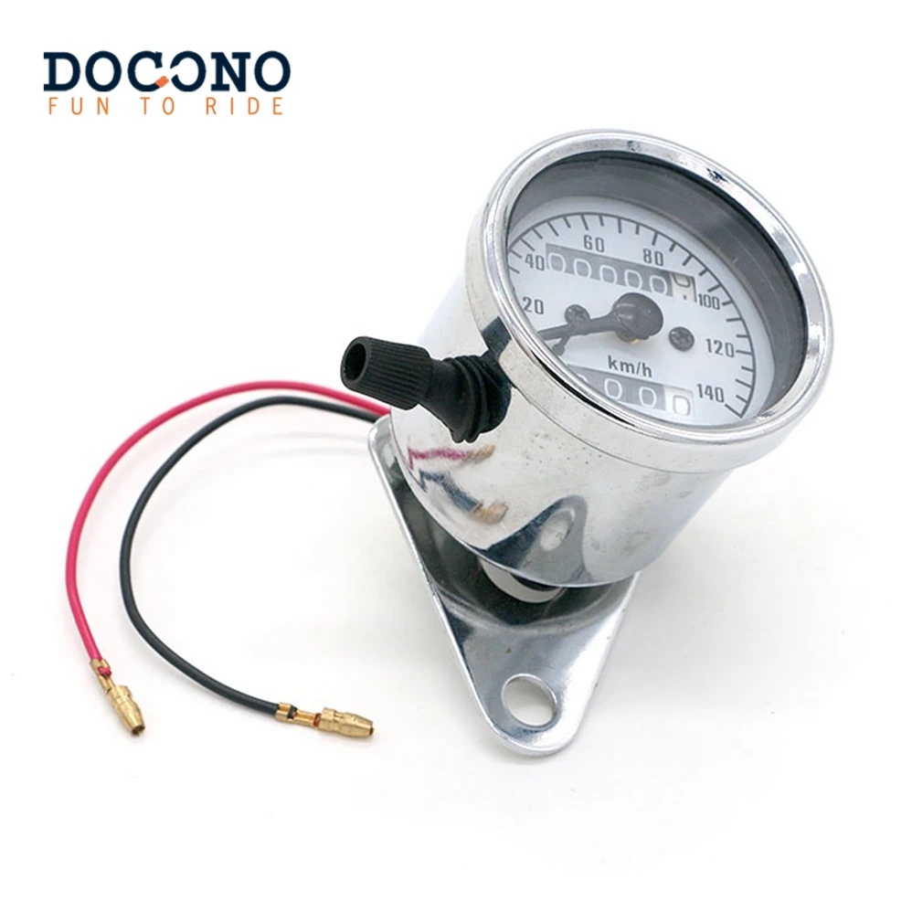 

DC 12V Motorcycle Speedometer Odometer Gauge ATV Scooter Backlit Dual Speed meter with LED Indicator 0~140km/h