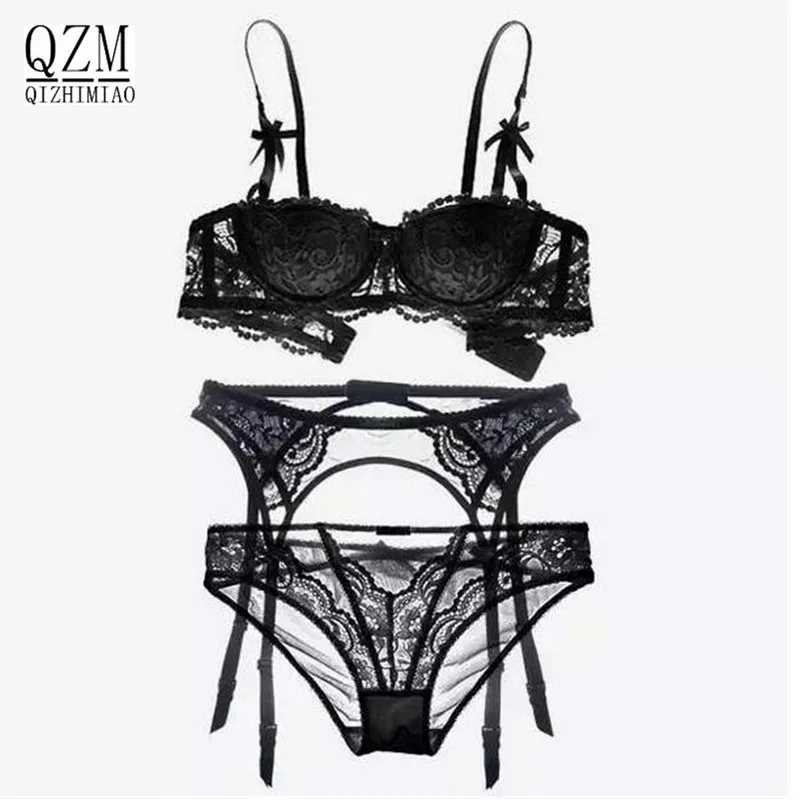 QIZHIMIAO новые сексуальные кружевные комплекты сексуального кружевного