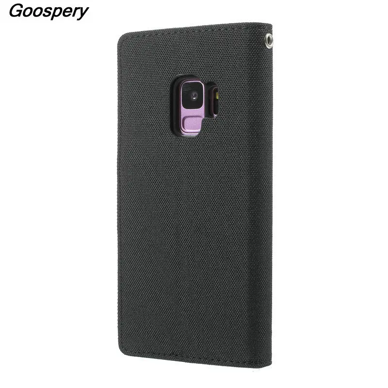 Для Samsung S9 чехол оригинальный Mercury Goospery холст дневник Стенд кожаный бумажник флип