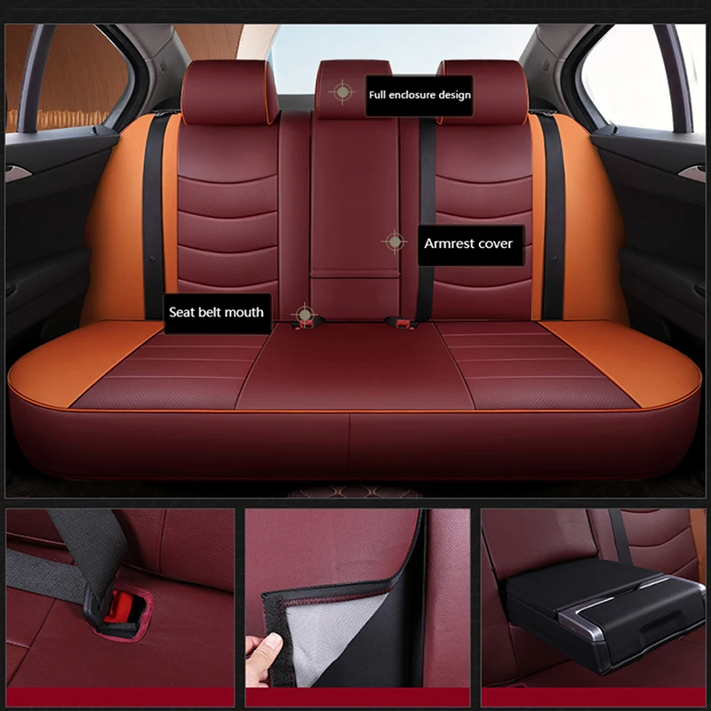 

Wenbinge Cowhide leather car seat cover For Volvo v50 v40 s60 s80 s40 c30 v60 xc70 xc60 covers for vehicle seat auto Accessories