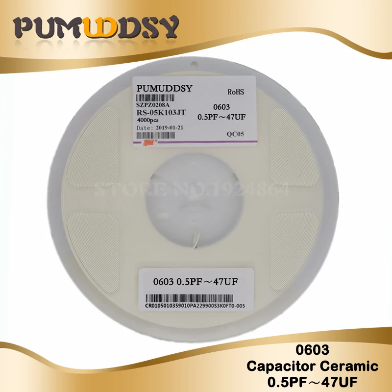100 шт. 0603 smd Керамический конденсатор 22pf 100pf 10pf 10nf 100nf 1 мкФ комплект конденсаторов комплекты 0.5pF-22 мкФ