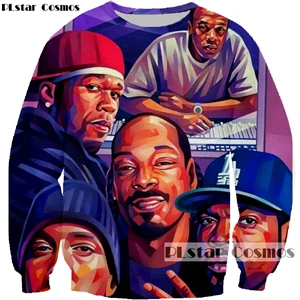 color as the picture PLstar Cosmos новые модные 3d толстовки рэпер певец коллаж печати толстовки Biggie/2pac Тупак повседневные пуловеры, спортивная одежда - Цвет: color as the picture