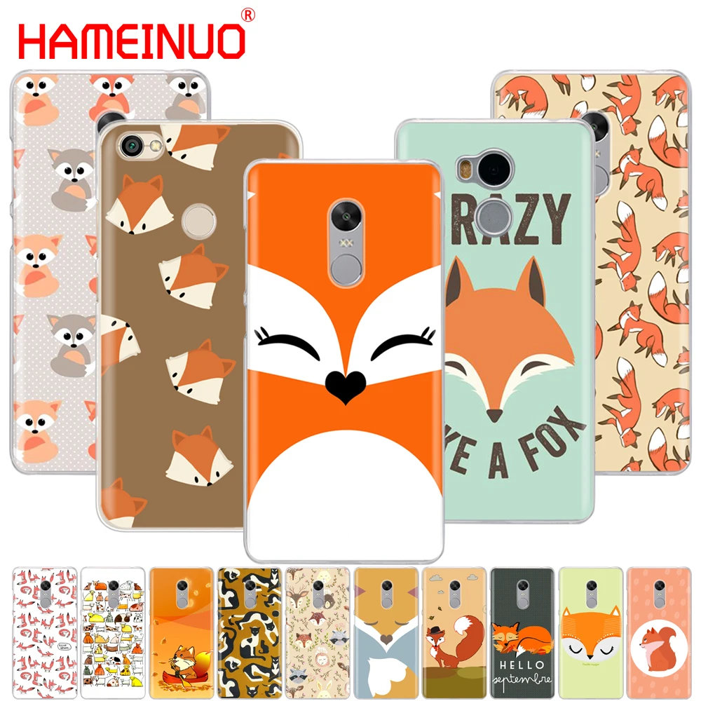 HAMEINUO sly fox чехол для телефона с милыми животными Xiaomi redmi 4 1 1s 2 3 3s pro note 4X 4A 5A|case for