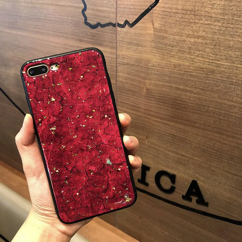 Блестящий Мраморный чехол для телефона iPhone 7 8 Plus XR роскошный цветной X XS MAX Модная