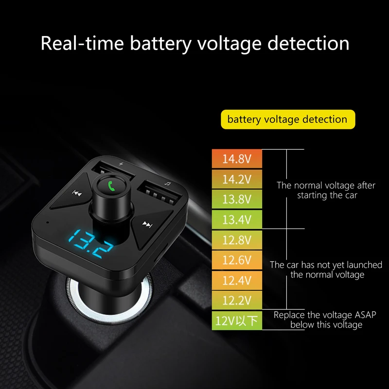Автомобильный комплект громкой связи YASOKROBluetooth FM передатчик MP3 музыкальный плеер