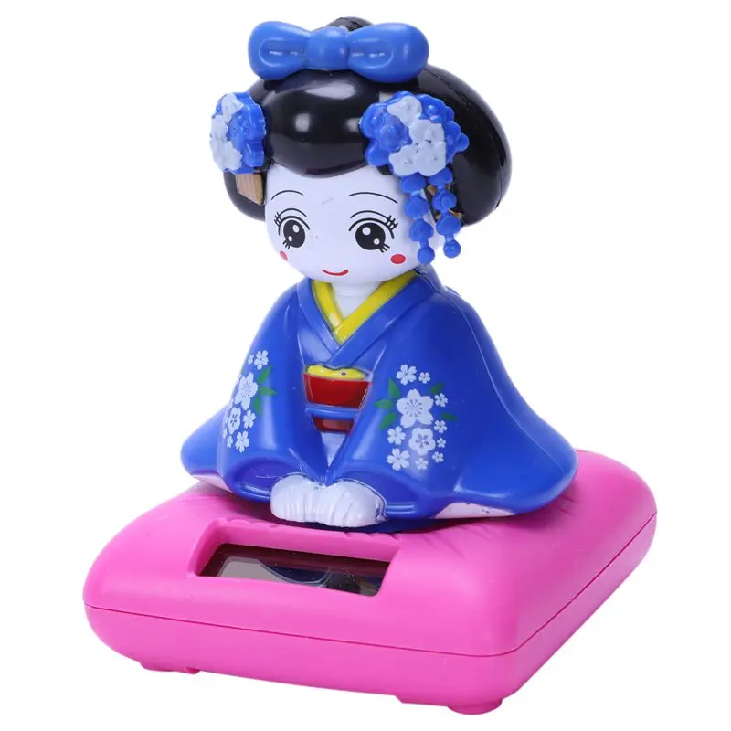 Игрушечная фигурка на солнечных батареях, японское кимоно Maiko Geisha