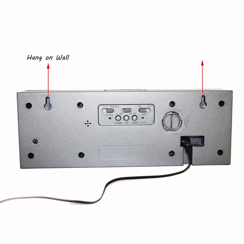 

Desk Wall Led Digital Alarm Clock Countdown Timer Clock with Temperature Calendar Display 2 inch Bright LED numbers easy to read