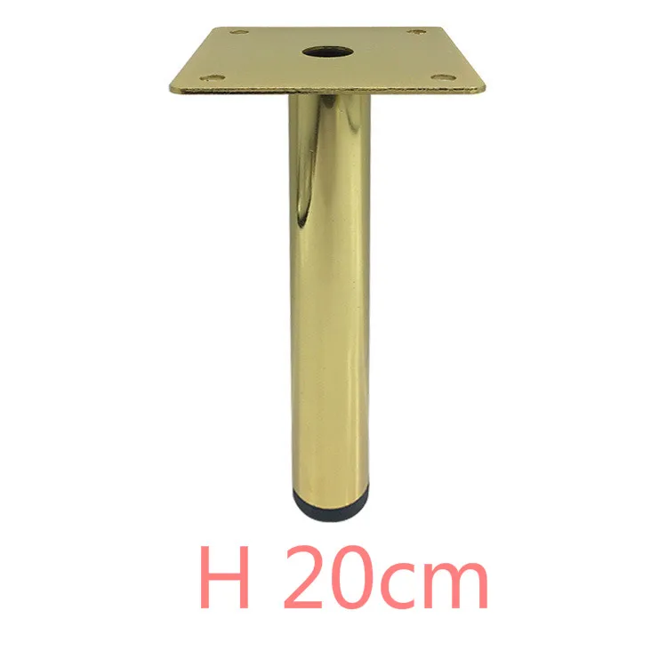 20cm 8pcs Металлические ножки для мебели Поддержка Стразы золотистые металлические прямые 15/20 см нержавеющая сталь кухонный кабинет ножка для стола мебельная фурнитура 1/2/4/6/8 шт - Цвет: 20cm 8pcs