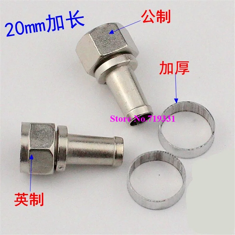 100pcs Tv Connector F Head Metric Inch System 20mm Aluminum Ring 75-5f Plug Satellite Set-Top Box | Обустройство дома