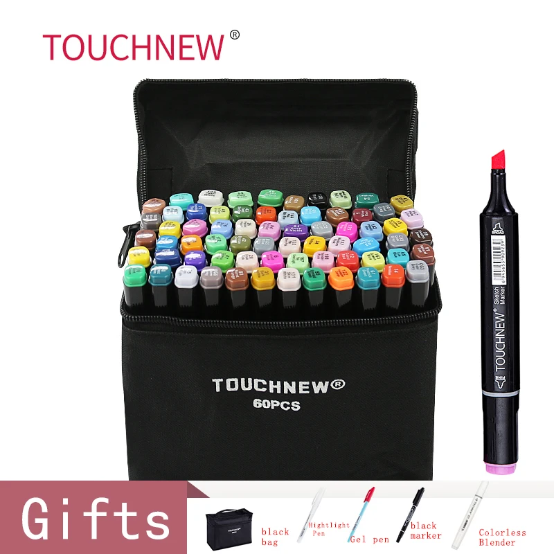 

Touchnew 80 Color Dual Headed Sketch Markers Pen Manga Art Marker Set For School Graphic Drawing Coloring Animation Art Supplies