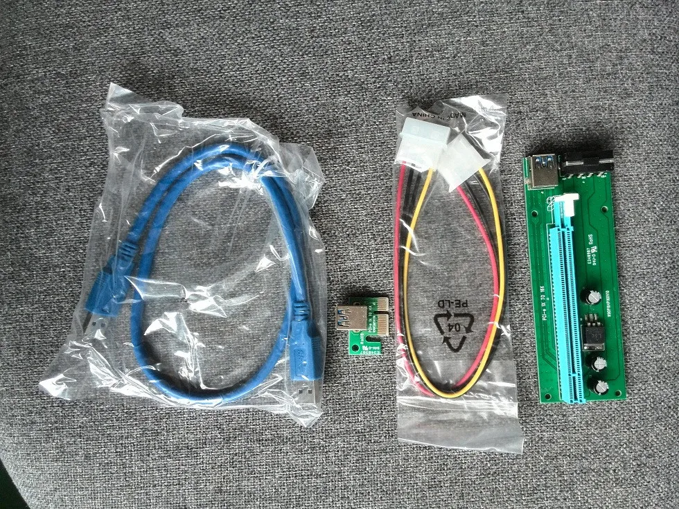PCIe PCI-E PCI Express Райзер-карта 1x до 16x USB 3 0 кабель для передачи данных SATA к 4Pin IDE Molex