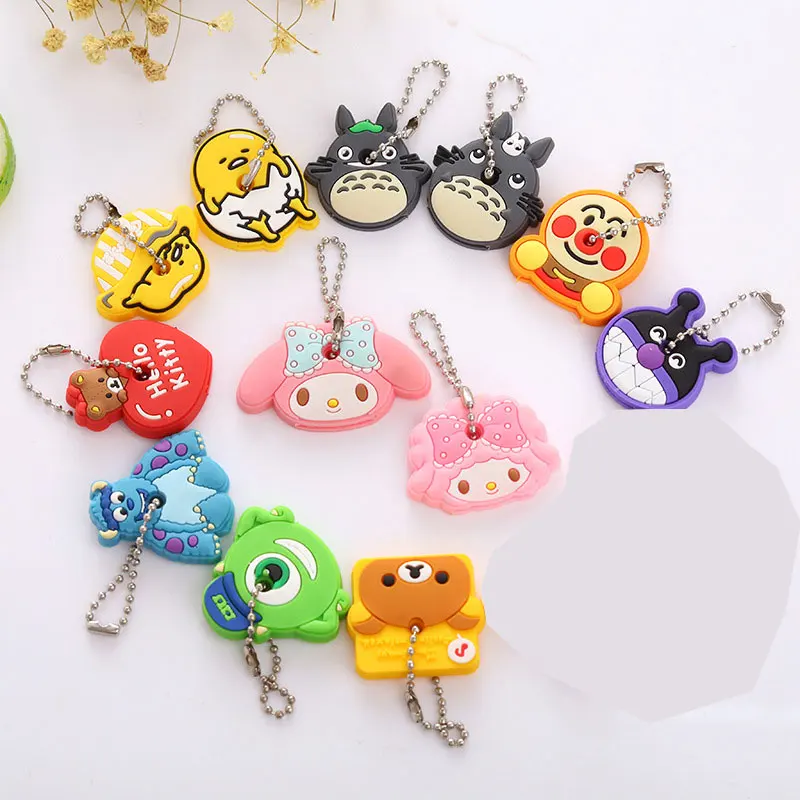 Новый комплект из 2 предметов мультяшный милый чехол для ключей аниме медведь