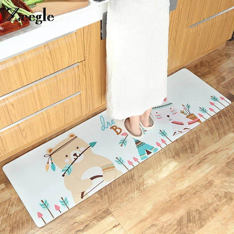 

Zeegle Kitchen Floor Mat Door Mat Non-Slip Bathroom Carpet Bath Mat Home Entrance Floor Mat Hallway Area Rugs Home Decor