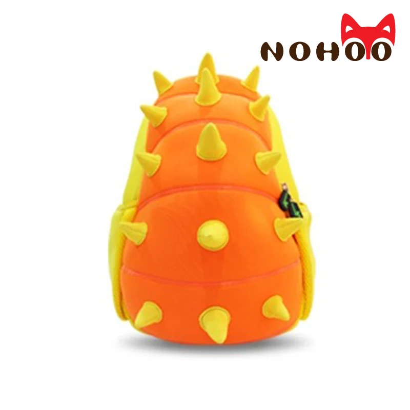 Orange NOHOO портфель школьный для мальчиков водонепроницаемый Мультфильм 3D Динозавр рюкзак высокого качества Детские сумки - Цвет: Orange