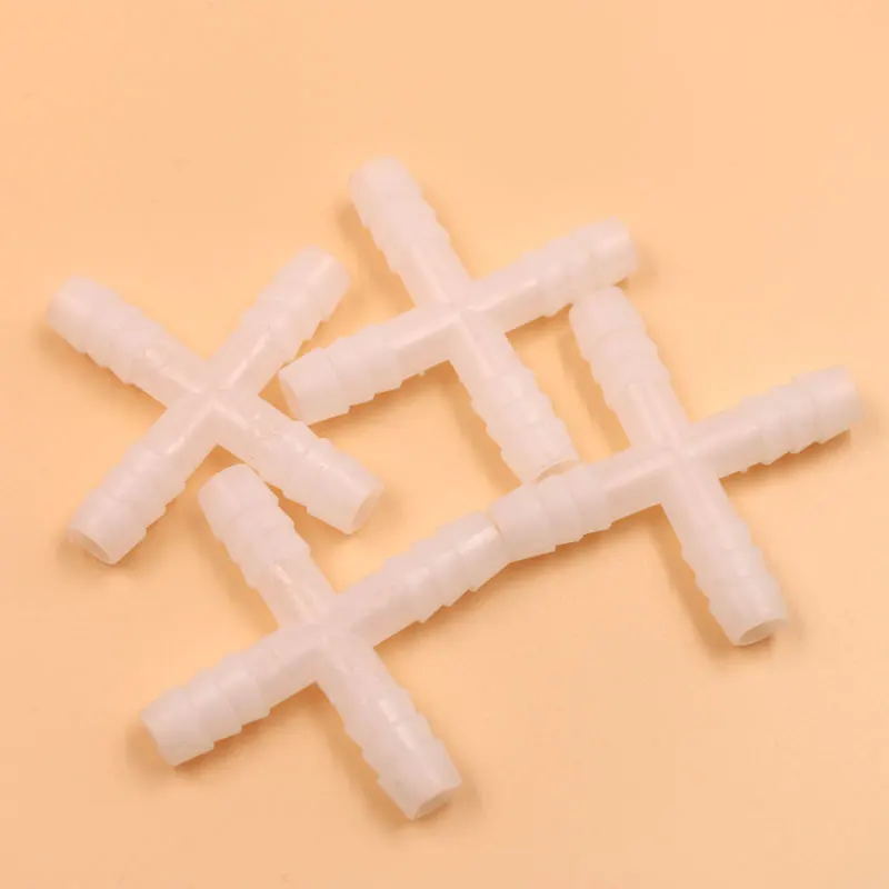 

20Pcs 8mm Straight Cross Type Water Hose Connector Garden Irrigation Fittings PVC Hose Four-way Connection Cross Pipe Interface