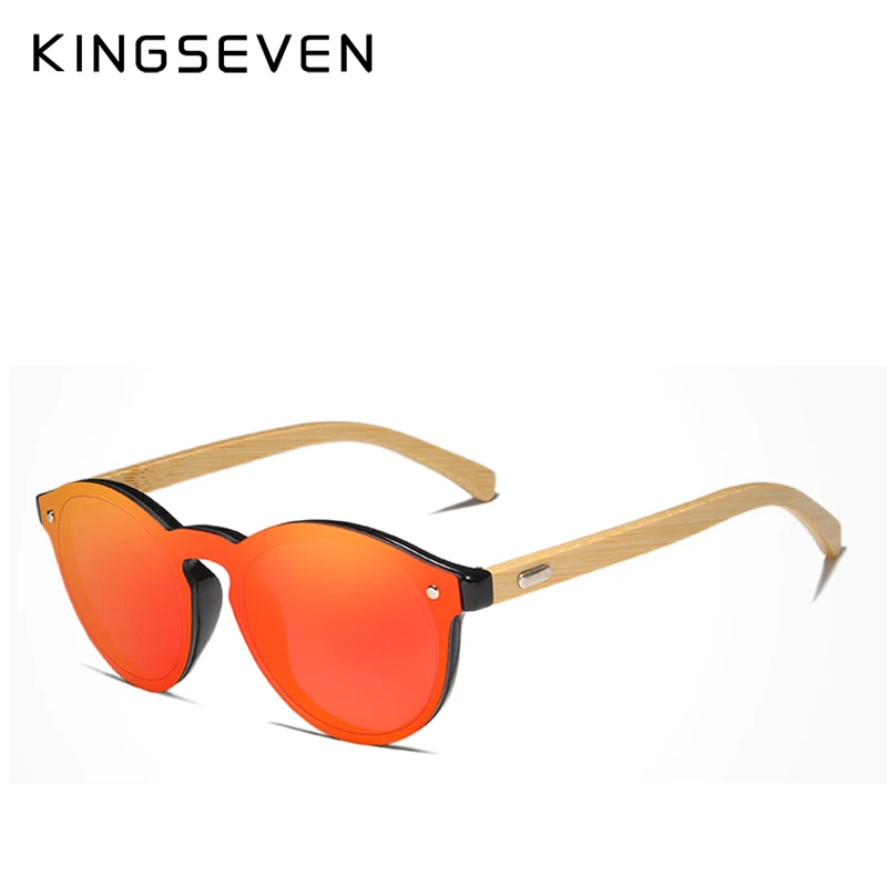 KINGSEVEN натуральные бамбуковые солнцезащитные очки UV400 Защитные деревянные