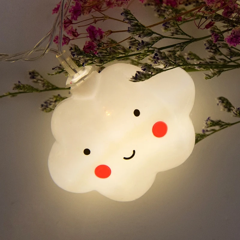 10 светодиодных сказочных облаков на батарейках световые гирлянды Luminaria 1 5 м