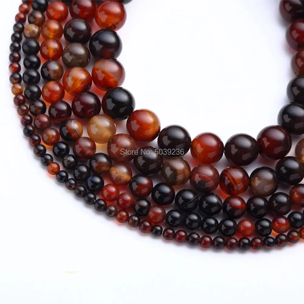 Оптовая продажа круглые бусины из натурального камня Агата для рукоделия