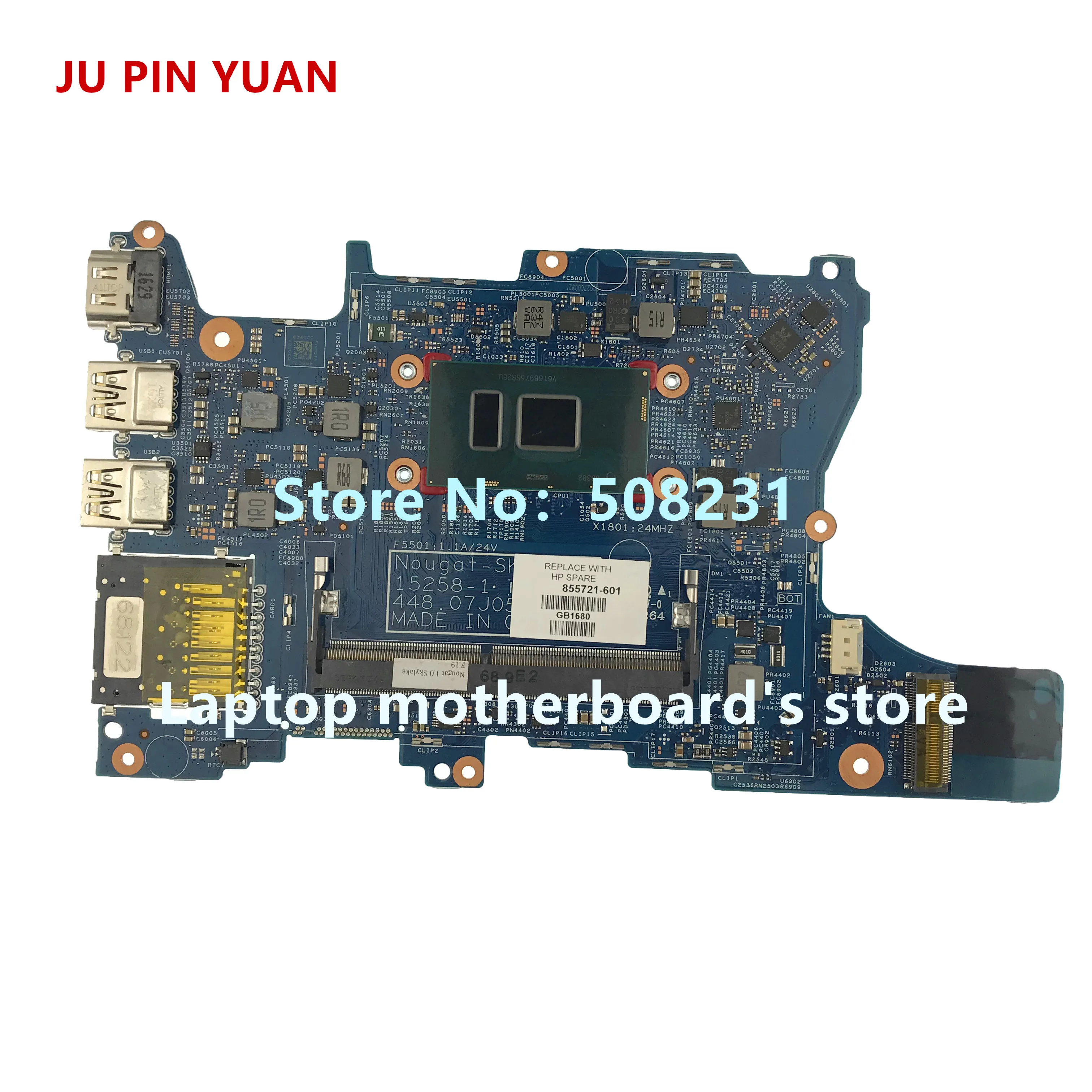 JU PIN Юань 601-903241 448.08J04.0011 для hp Pavilion x360 Кабриолет 13-u Материнская плата ноутбука PentN3710 полностью протестирована