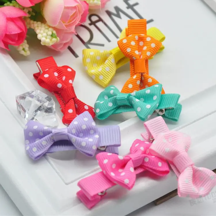 

Han edition Pet hair accessories Dog Bowknot hairpin wave point bowknot hairpin dog hair clips 50pcs